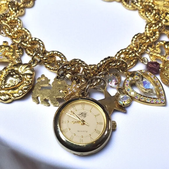 KIRKS FOLLY Vintage Heraldic Watch Charm Bracelet - Picture 2 of 6